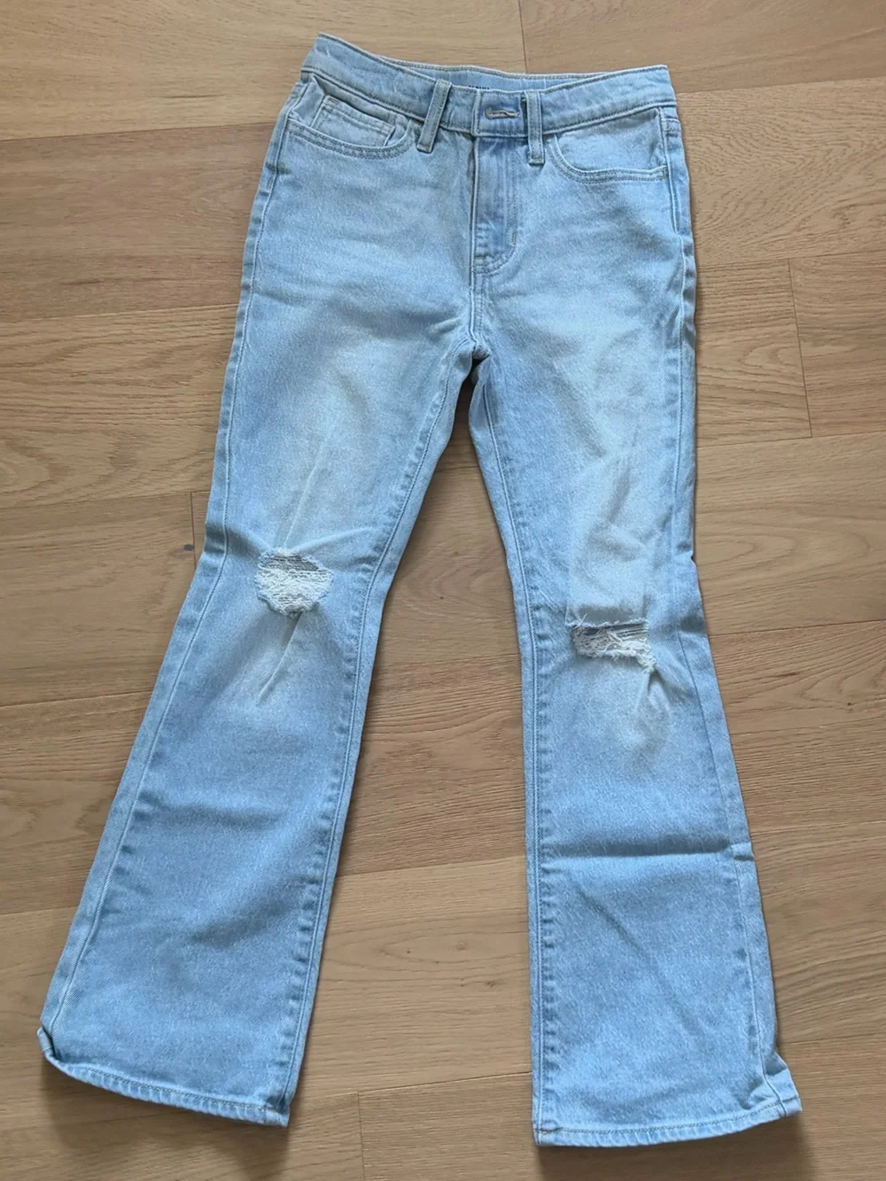 Girls high rise flare jeans